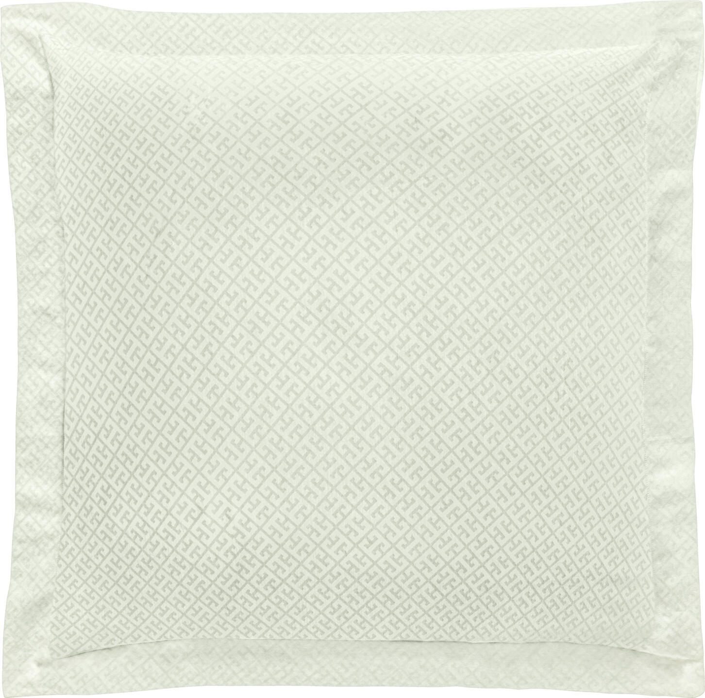 Husa pentru perna ERWIN M. LUSINI Solutions GmbH Maze, Alb, 100% bumbac satin, 65x65 cm, cu closure hotel, 175 TC, lavabila pana la 95°C