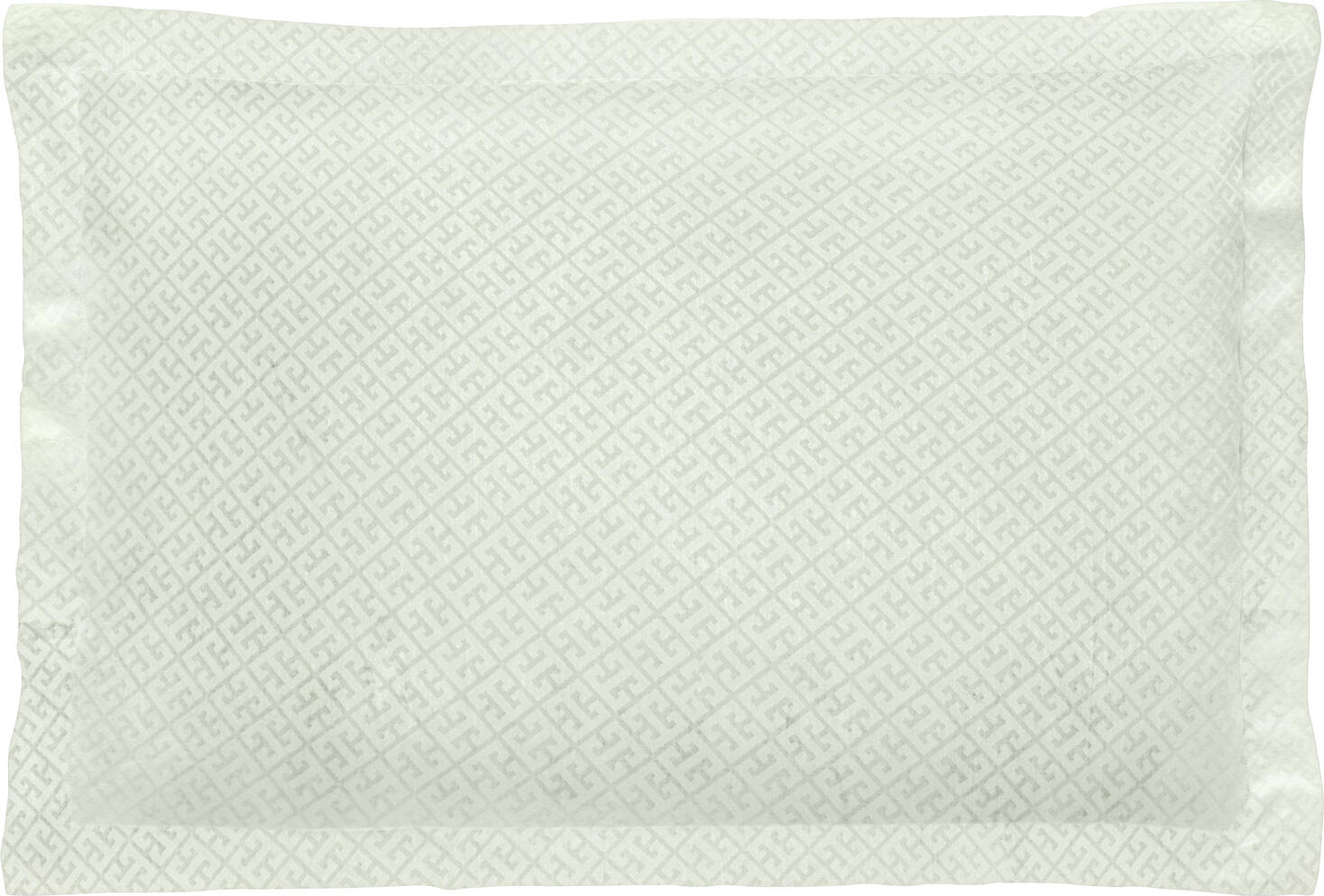 Husa pentru perna ERWIN M. LUSINI Solutions GmbH Maze, Alb, 100% bumbac satin, 50x70 cm, cu closure hotel, 175 TC, lavabila pana la 95°C