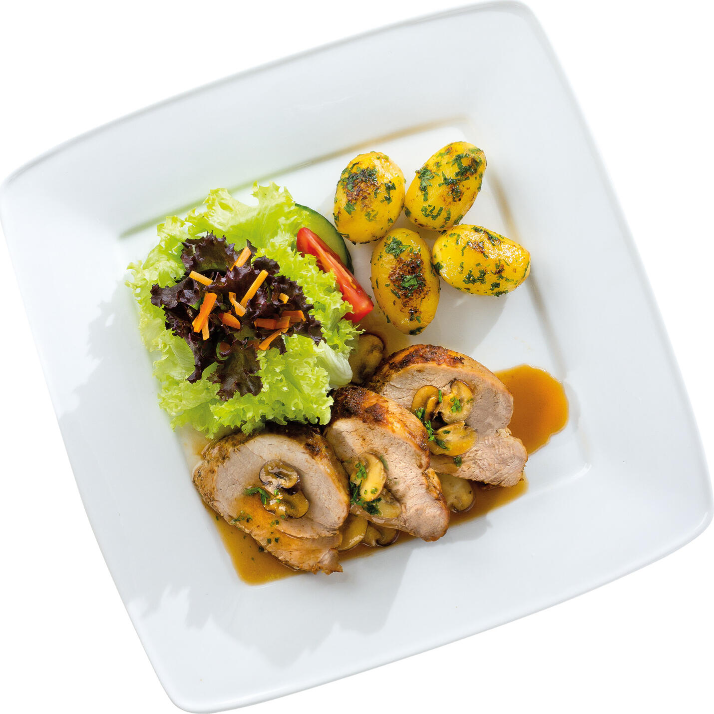Тарелки PULSIVA Plate Jazz flat, Набор из 2 предметов, Белый квадратный фарфор, 30x30 см, Подходят для посудомоечной машины и микроволновой печи