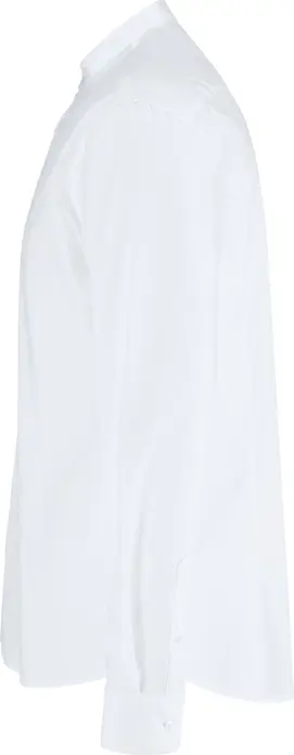 Jobeline Lani Men's Long Sleeve Service Shirt, Regular Fit, Cotton-Polyester Blend, Easy-Iron, White, Size 39/40
