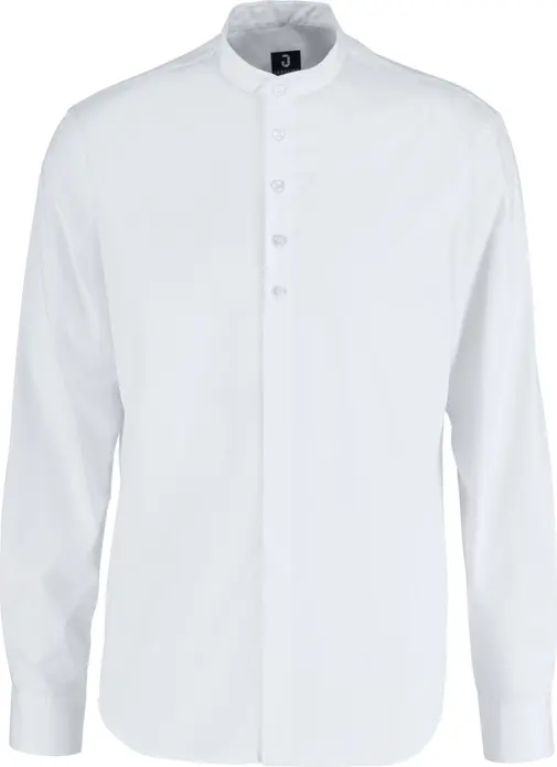 Jobeline Lani Men's Long Sleeve Service Shirt, Regular Fit, Cotton-Polyester Blend, Easy-Iron, White, Size 39/40