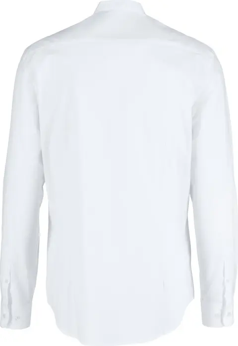 Jobeline Lani Men's Long Sleeve Service Shirt, Regular Fit, Cotton-Polyester Blend, Easy-Iron, White, Size 39/40