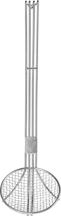 Pulsiva Cilantro II Slotted Spoon Skimmer, Stainless Steel, 11 cm Diameter, 34 cm Length, Reinforced Handle, Dishwasher Safe, Silver