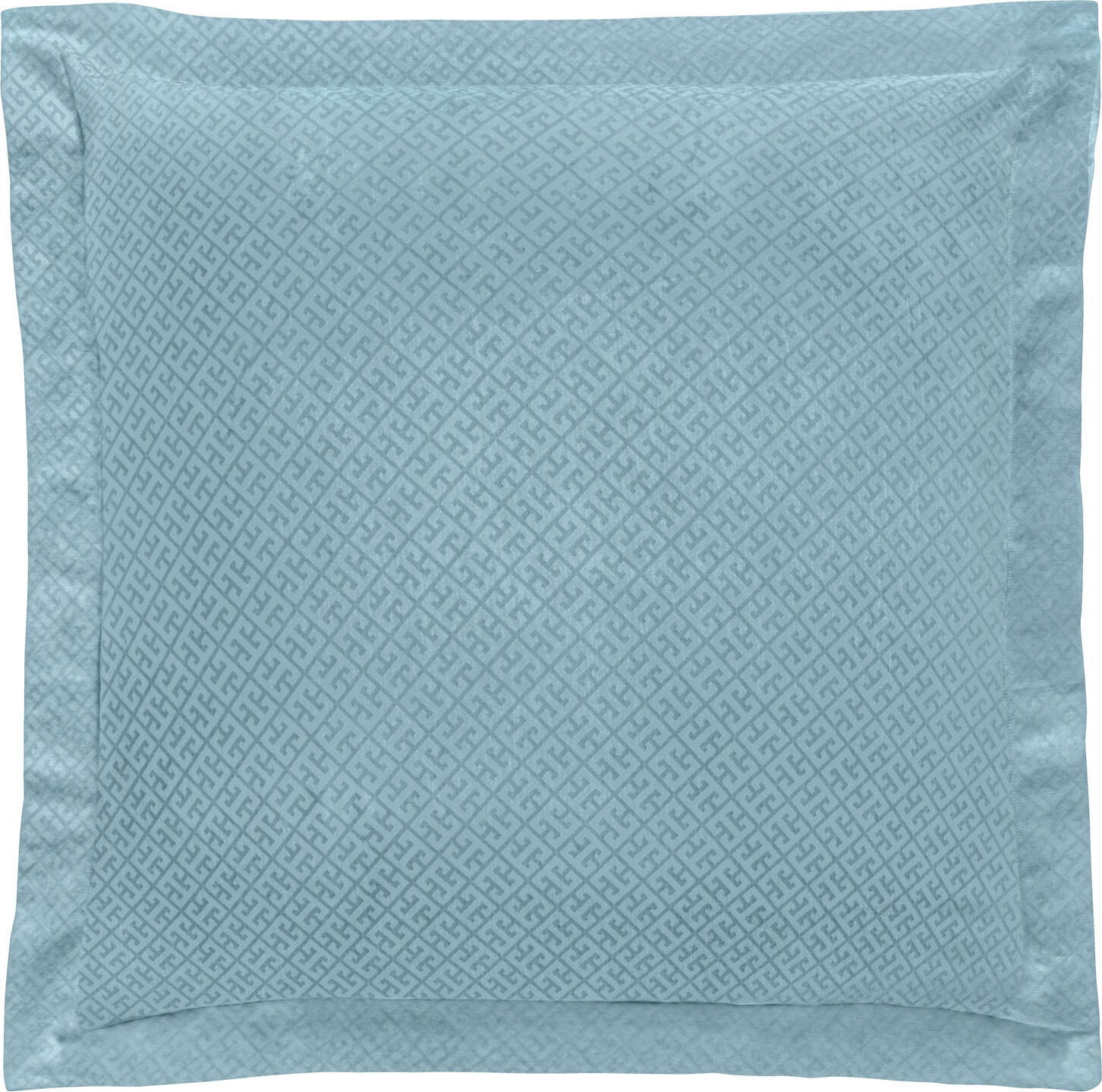 ERWIN M. LUSINI Solutions GmbH Maze Pillow Cover, Blue, 100% Cotton Satin, 65x65 cm, Hotel Closure, 175 TC, Washable up to 95°C