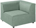 VEGA Belford Modular Sofa Corner Element, Greyish Blue Polyester Fabric, Black Plastic Base, 93x93x70 cm, Nosag Springing, 100k Martindale