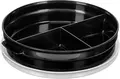 Set de 8 recipiente reutilizabile rotunde Amuse Pro cu capac transparent, 3 compartimente, 800ml, polipropilenă BPA-free, etanș, pentru cuptorul cu microunde și mașina de spălat vase