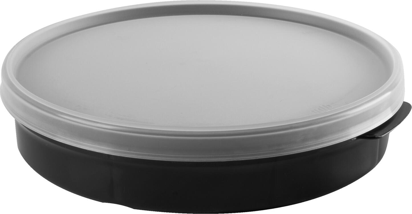 Set de 8 recipiente reutilizabile rotunde Amuse Pro cu capac transparent, 3 compartimente, 800ml, polipropilenă BPA-free, etanș, pentru cuptorul cu microunde și mașina de spălat vase