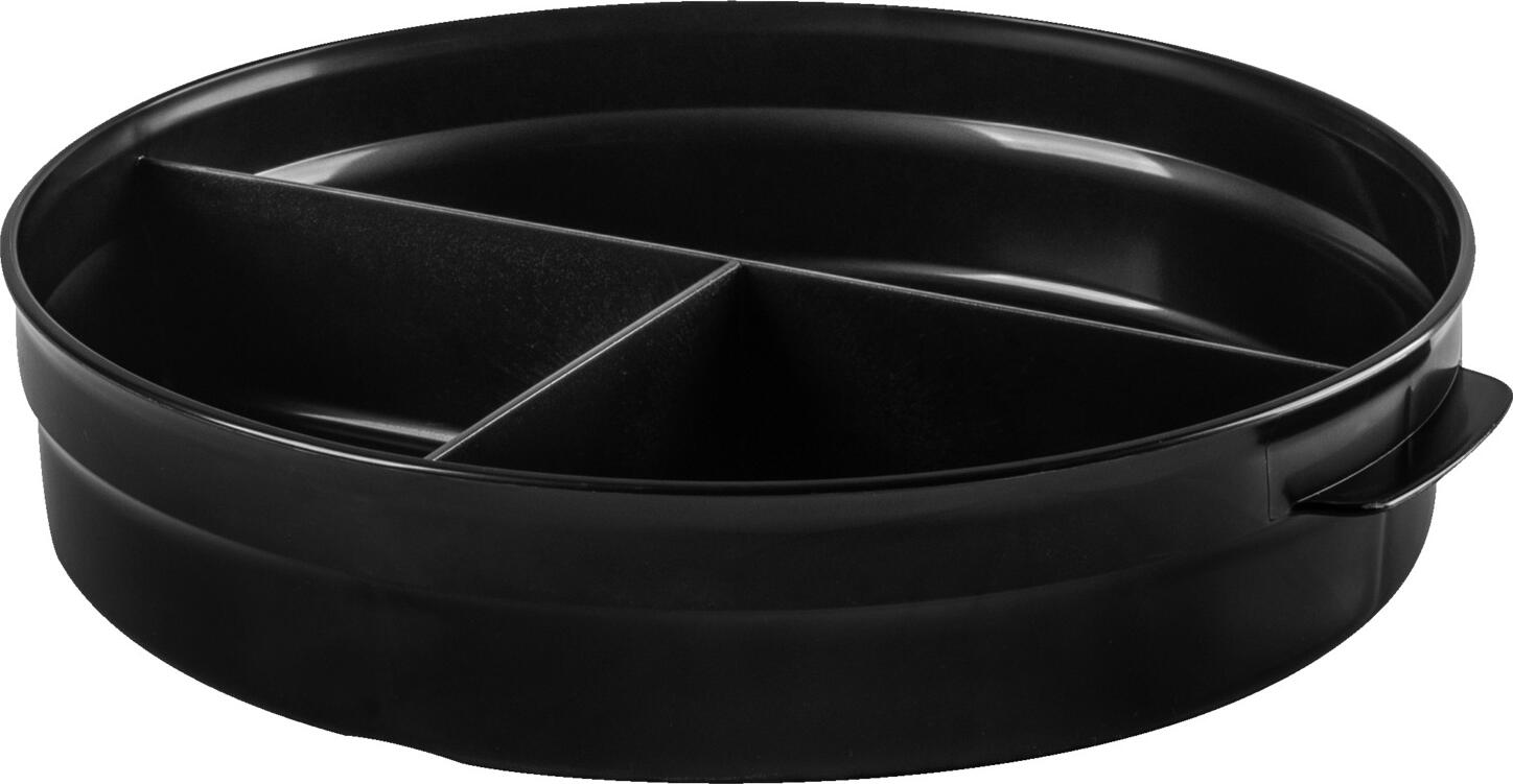 Set de 8 recipiente reutilizabile rotunde Amuse Pro cu capac transparent, 3 compartimente, 800ml, polipropilenă BPA-free, etanș, pentru cuptorul cu microunde și mașina de spălat vase