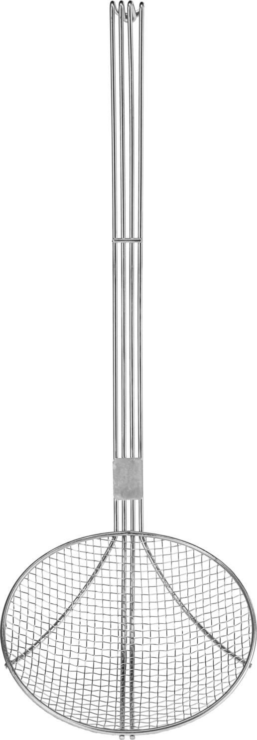 Pulsiva Cilantro II Slotted Spoon Skimmer, Stainless Steel, 20 cm Diameter, 44 cm Length, Silver, Dishwasher Safe