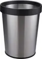 Pulsiva Shermer Rubbish Bin, 12L Stainless Steel Waste Container, 18/0 Chrome, Silver, Fireproof and Rustproof, 25.5x32.2 cm