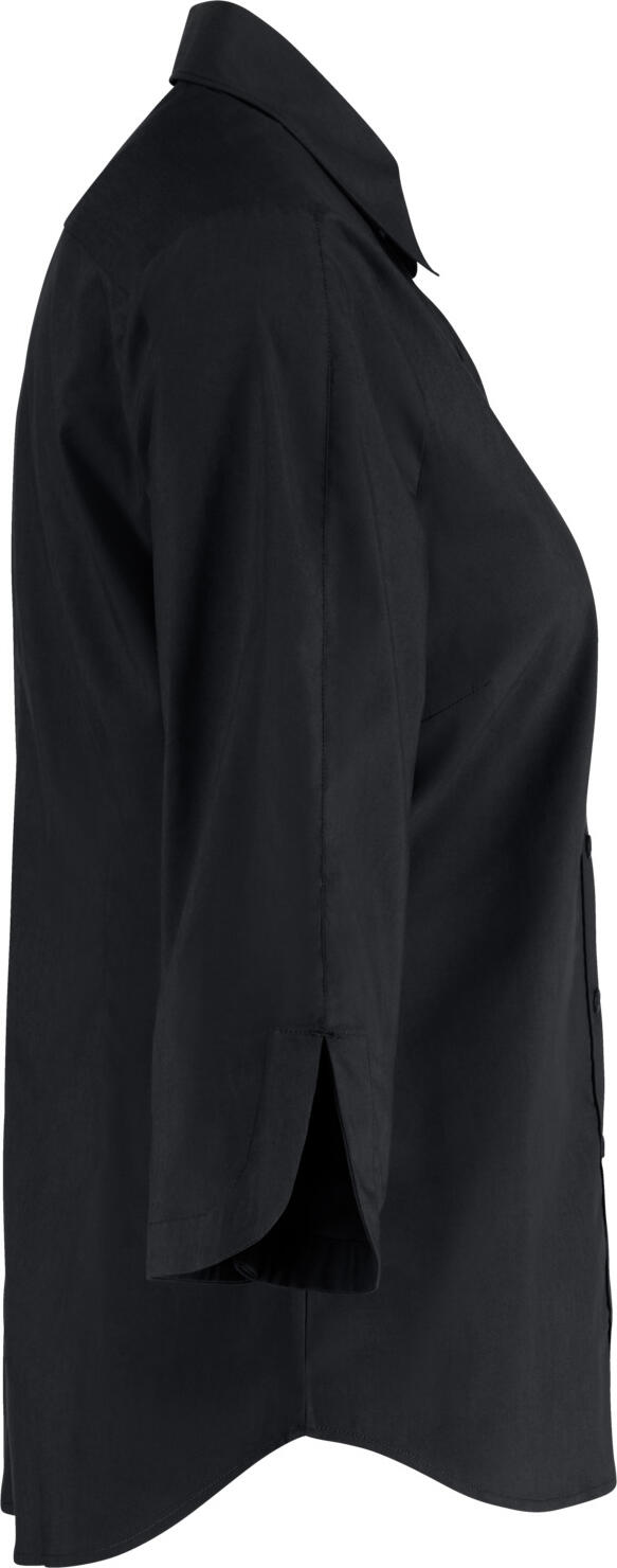 Bluza de lucru Jobeline Porter pentru femei, maneca trei sfert, amestec bumbac-poliester, croiala regular, certificare OEKO-TEX, neagra, marime 48