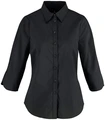 Bluza de lucru Jobeline Porter pentru femei, maneca trei sfert, amestec bumbac-poliester, croiala regular, certificare OEKO-TEX, neagra, marime 48