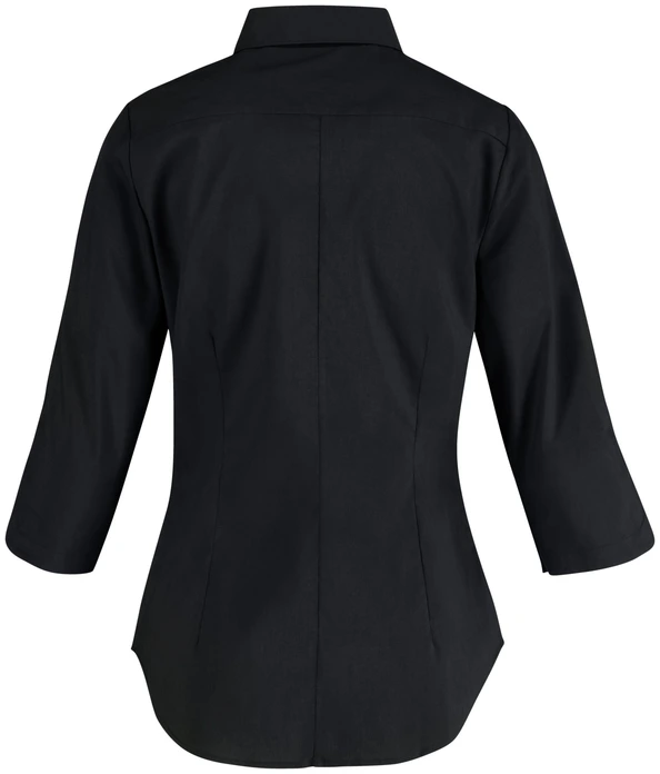 Bluza de lucru Jobeline Porter pentru femei, maneca trei sfert, amestec bumbac-poliester, croiala regular, certificare OEKO-TEX, neagra, marime 48