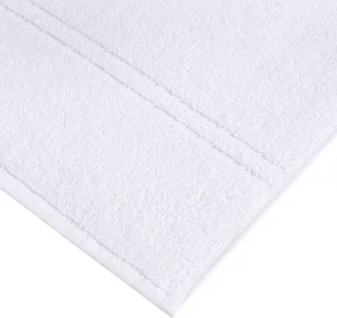 LUSINI Solutions GmbH Dina Face Towels, Set of 5, 100% Cotton Twisted Terry, 30x50 cm, White, OEKO-TEX Standard 100, Absorbent and Durable