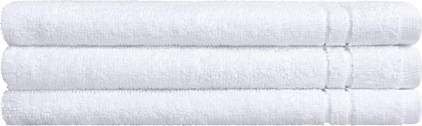 LUSINI Solutions GmbH Dina Face Towels, Set of 5, 100% Cotton Twisted Terry, 30x50 cm, White, OEKO-TEX Standard 100, Absorbent and Durable