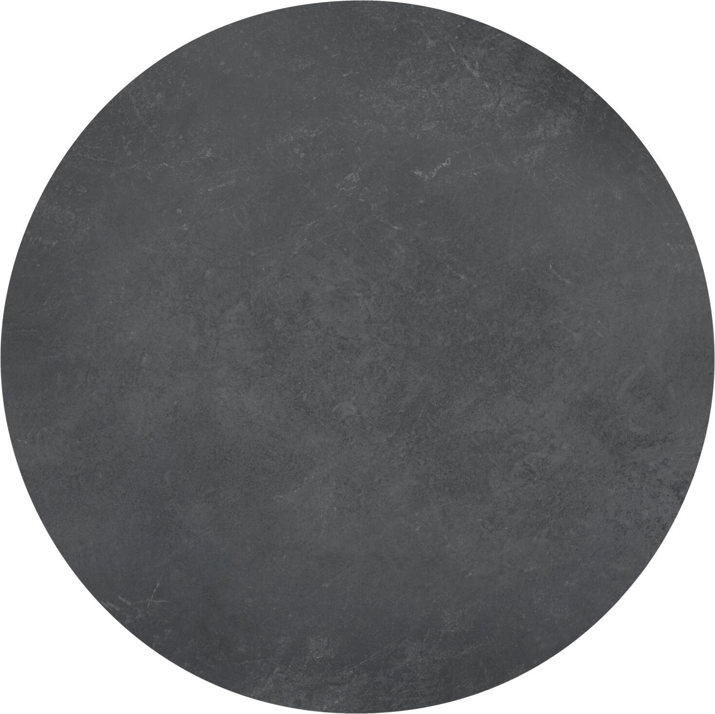 Masa Laterala Exterior Vega Sando, Rotunda 60x60 cm, Blat din Piatra Ceramica, Picioare din Aluminiu Vopsit in Praf, Rezistenta la Intemperii, Antracit