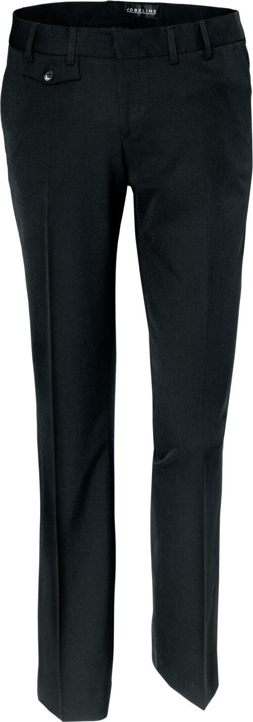 Jobeline Calla Women's Professional Trousers, Regular Fit Straight Leg, Polyester-Wool Stretch, Crease-Resistant HoReCa Uniform, Black