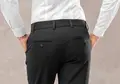 Jobeline Calla Women's Service Trousers, Regular Fit Straight Leg, Crease-Resistant Polyester Wool Blend, Black, Size 36