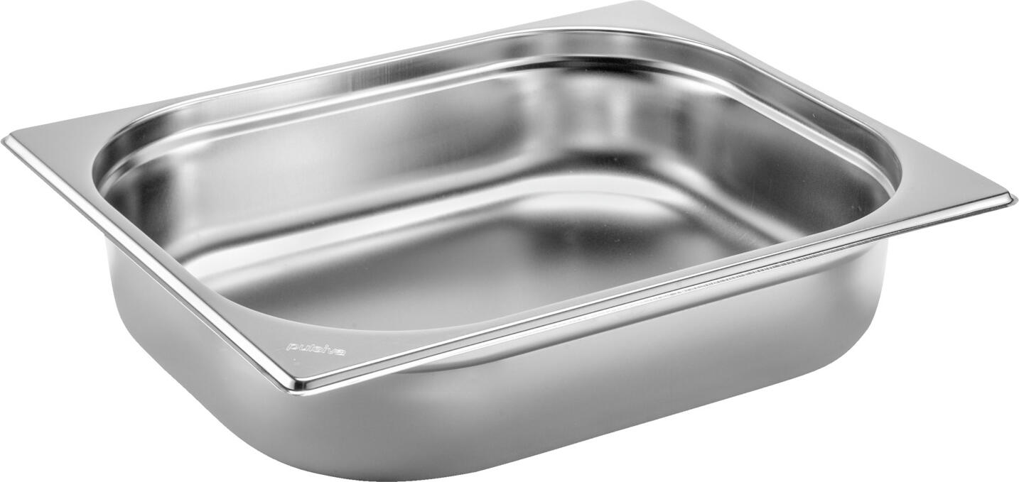 Containere Gastronorm Pulsiva GN 1/2 Basic din otel inoxidabil, Capacitate 4L, Rezistent la rugină, 32.5x26.5x6.5 cm, Sigur pentru mașina de spălat vase