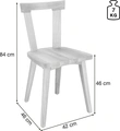 Set de 2 scaune din lemn de stejar masiv VEGA Campato, stil casa de campie, Oak/Tobacco, scaun ergonomic, certificat FSC, 42x46x84 cm