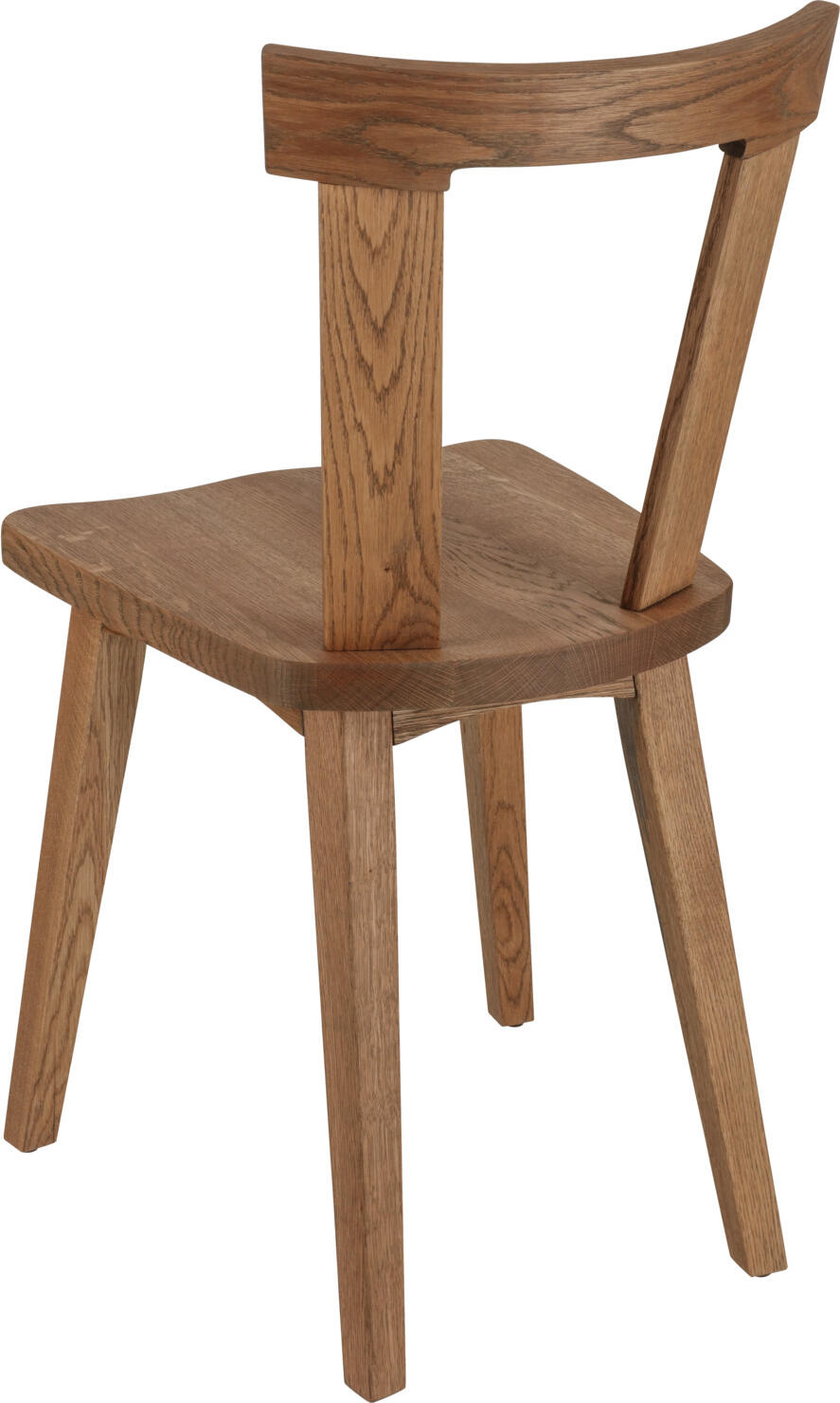 Set de 2 scaune din lemn de stejar masiv VEGA Campato, stil casa de campie, Oak/Tobacco, scaun ergonomic, certificat FSC, 42x46x84 cm