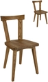 Set de 2 scaune din lemn de stejar masiv VEGA Campato, stil casa de campie, Oak/Tobacco, scaun ergonomic, certificat FSC, 42x46x84 cm