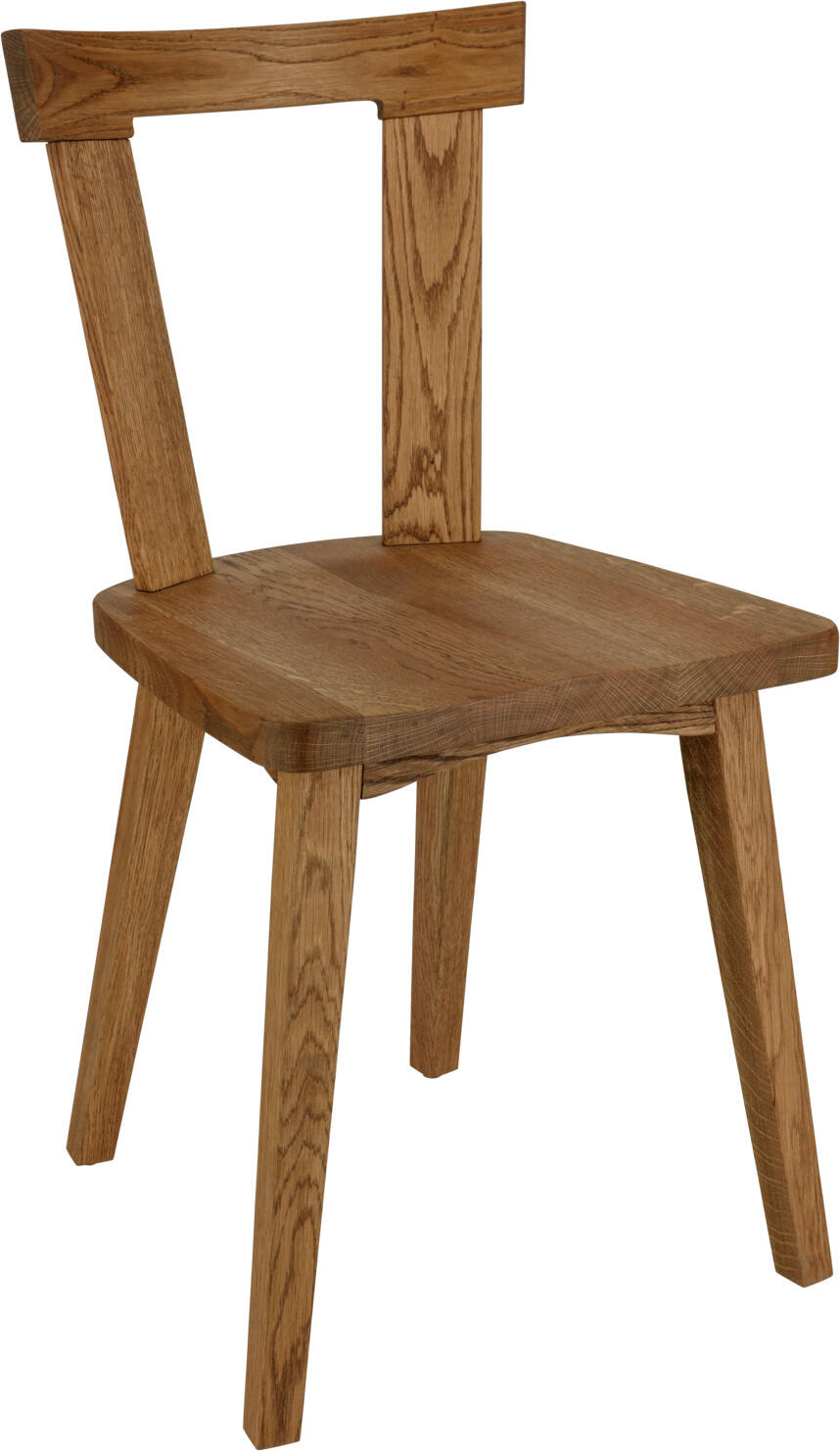 Set de 2 scaune din lemn de stejar masiv VEGA Campato, stil casa de campie, Oak/Tobacco, scaun ergonomic, certificat FSC, 42x46x84 cm