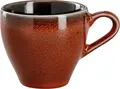 Set de 6 cești de espresso Vega Oriento, 110ml din ceramică teracotă, pictate manual cu margini neregulate, sigure pentru mașina de spălat vase