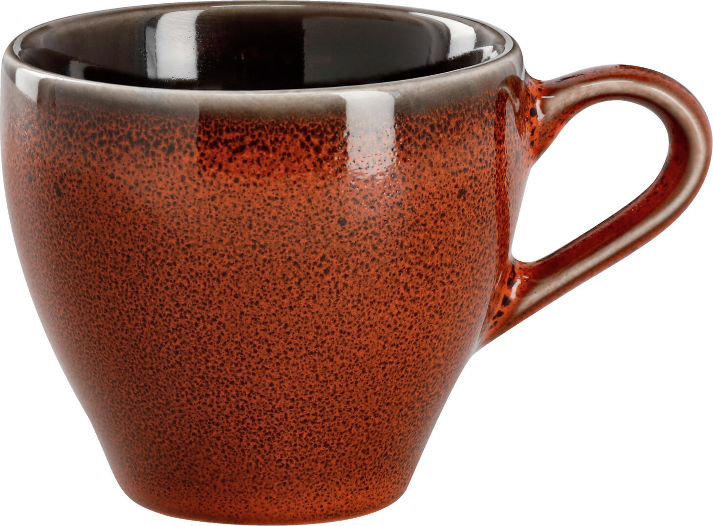 Set de 6 cești de espresso Vega Oriento, 110ml din ceramică teracotă, pictate manual cu margini neregulate, sigure pentru mașina de spălat vase