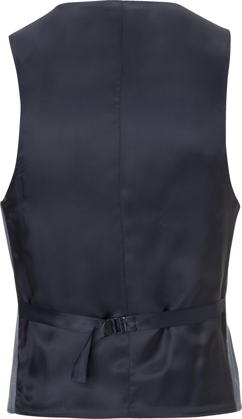 Jobeline Blake Men's Chambray Waistcoat Vest, Size 46, 100% Cotton, 4-Button Placket, Adjustable Back, Pre-washed Finish