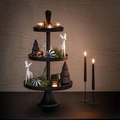 Vega Nilas Decorative Christmas Tree, Matt Glazed Porcelain, Black, 10.5x21 cm