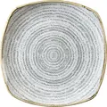 Набор из 12 квадратных тарелок из фарфора Churchill Studio Prints Homespun, цвет Stone Grey, 21.5 см, для посудомоечной машины и микроволновки