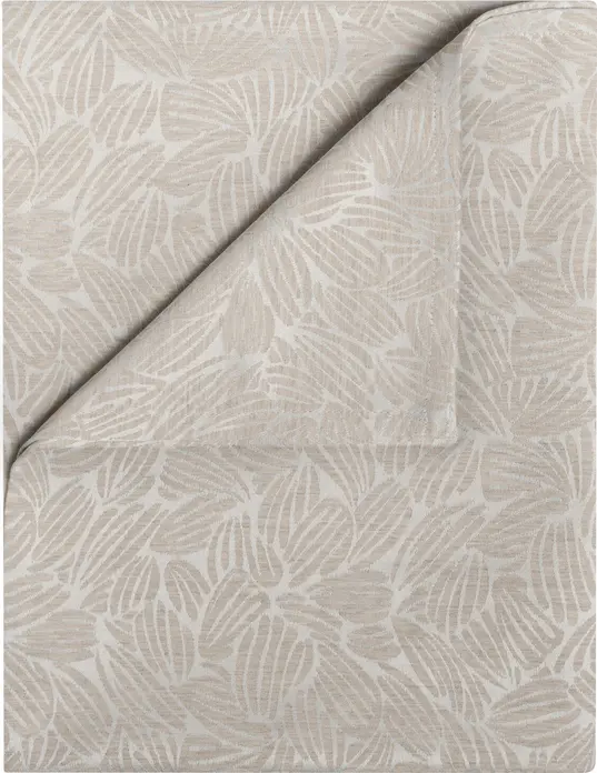 Fața de masă pătrată LUSINI Solutions GmbH Munera, 100x100 cm, Jacquard Floral 100% Poliester, Bej Nisip, Călcate Ușor, OEKO-TEX Standard 100