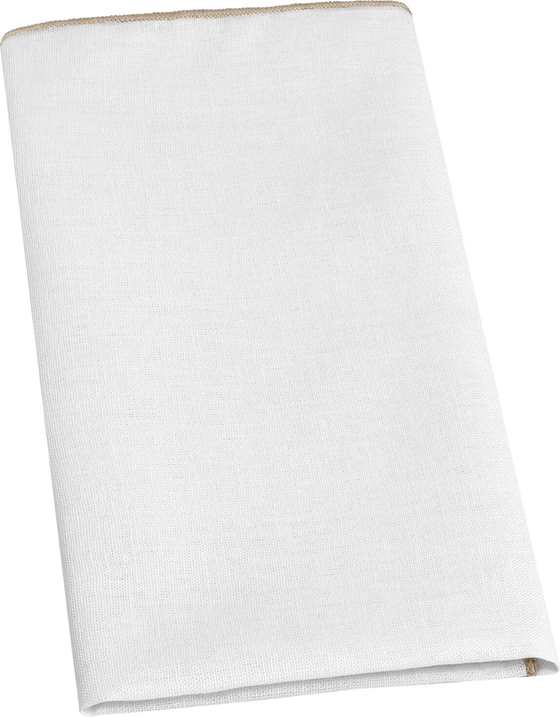 LUSINI Breda Textile Napkins, Set of 6, 50x50 cm, White, 70% Cotton 30% Linen Blend, OEKO-TEX Standard 100 Certified, Durable and Easy to Iron