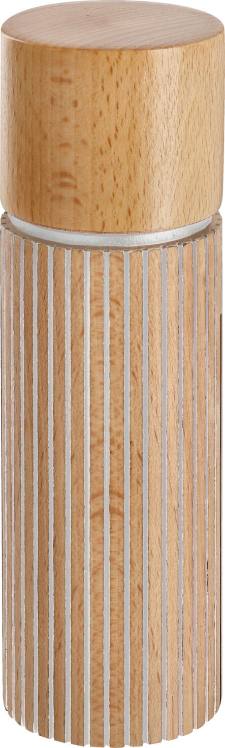 Moara de Sare VEGA LUSINI Solutions GmbH Toce, Albă, Mecanism de Macinare din Oțel, Lemn si Lac, Design Modern Canalurat, 5x16.6 cm