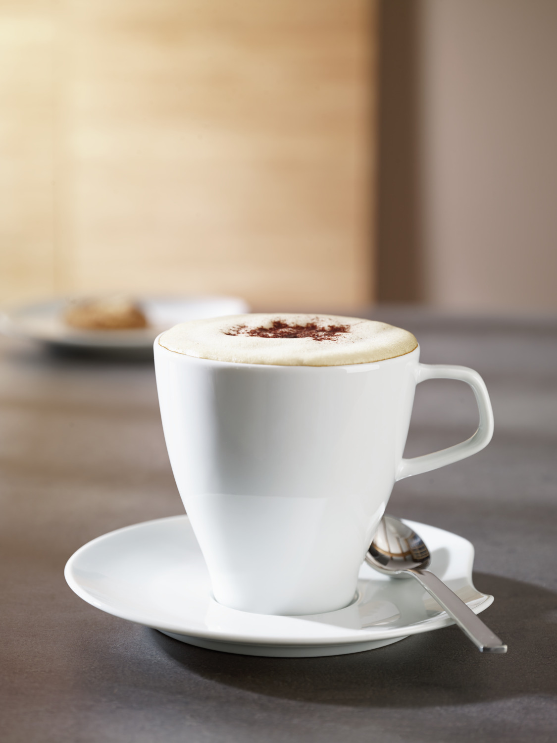 Vega Contrast Porcelain Saucers, White, 16 cm Diameter, Dishwasher and Microwave Safe, Set of 6