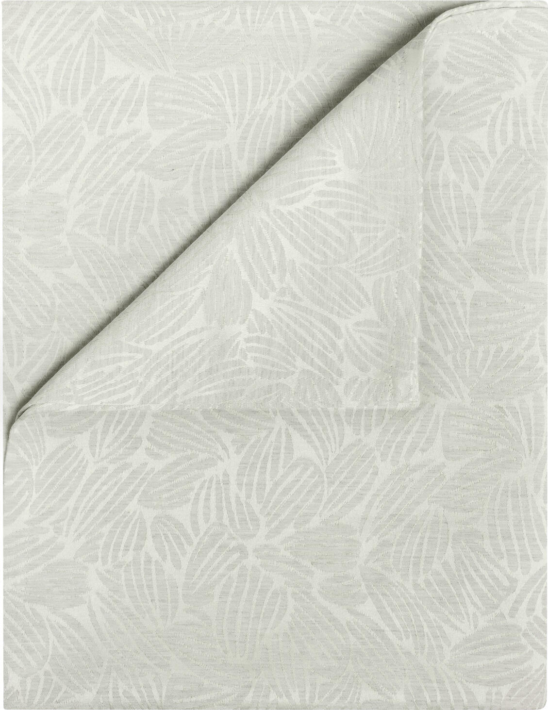 Fața de masă LUSINI Solutions GmbH Munera, 100x100 cm Pătrată, Jacquard Floral din Poliester Alb Crem, Călcate Ușor, OEKO-TEX Standard 100