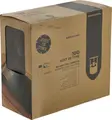 Garcia De Pou Besta Just in Time Cutlery Bag and 2-Ply Napkin Set, Black Ribbed Kraft Paper, 11.2x22.5 cm Sachet, 33x40 cm Napkin, Pack of 100
