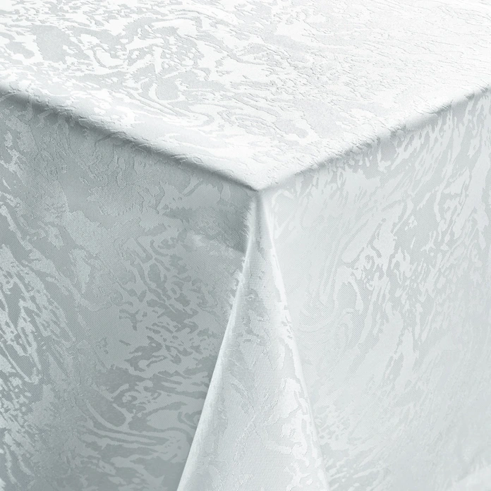 Fața de Masă Pulsiva Marmor, Pătrată 80x80 cm, 100% Poliester cu Luciu de Mătase, Albă, Certificare OEKO-TEX Standard 100, Durabilă și Rezistentă