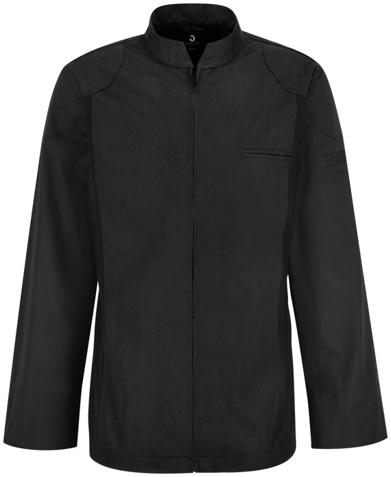 Jacket de Bucatar Jobeline Racer pentru Barbati, Maneca Lunga, 65% Poliester 35% Bumbac, Fermoar Central, Panouri de Plasa Respirabile, OEKO-TEX Standard 100