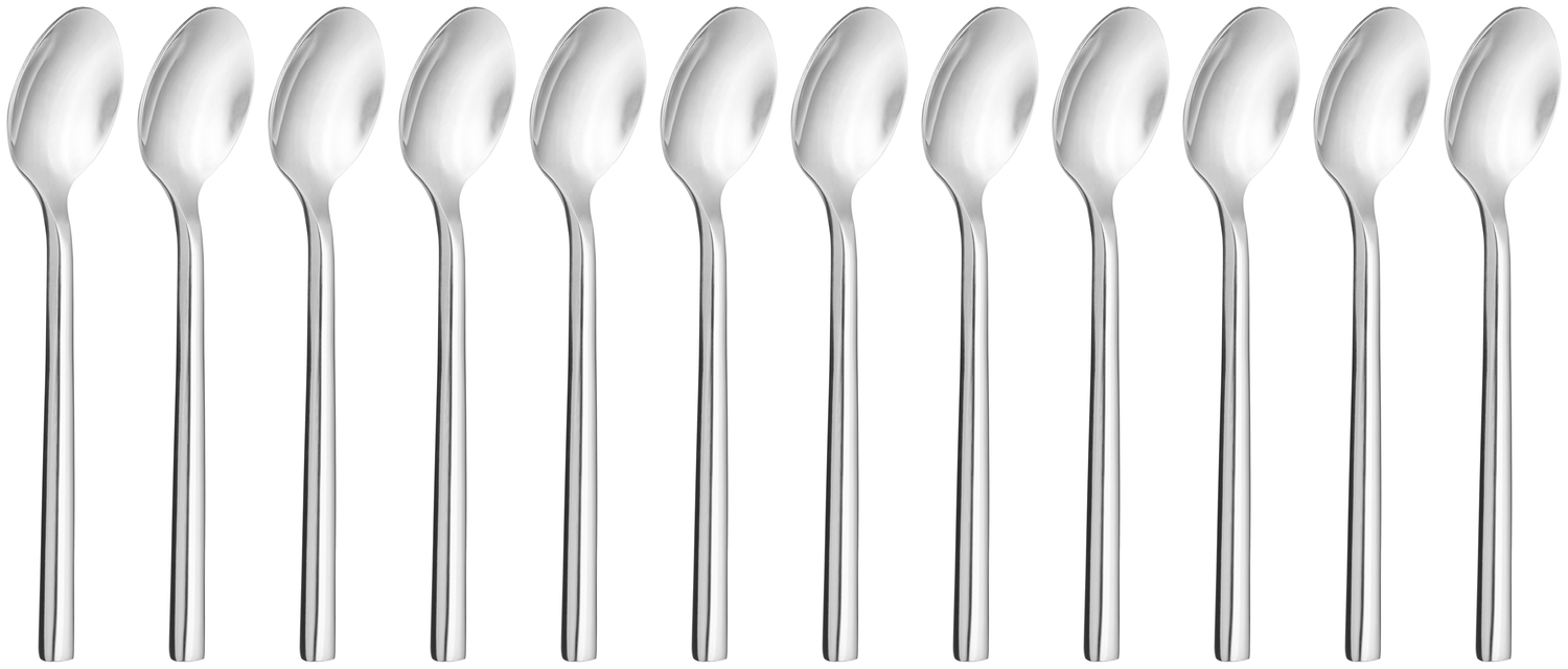 Lingurita VEGA Liverpool, Otel Inoxidabil 18/10, Cromat Lustruit Oglinda, Rezistenta la Rugina, Maner Rotund, 14.1 cm, Compatibila cu Masina de Spalat Vase