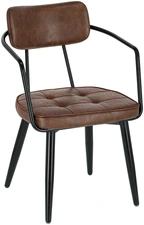 VEGA LUSINI Solutions GmbH Armchair Casto Armlehnstuhl Casto Armchair Casto; 54x59x81 cm (WxDxH); seat brown, base black; 2 piece / pack Armlehnstuhl Casto; 54x59x81 cm (BxTxH); Sitz braun, Gestell schwarz; 2 Stück / Pack Chair made of powder-coated steel frame with imitation leather upholstery, which has decorative stitching and quilting. Easy to clean. Suitable for indoor use only. Delivery is disassembled. Only the seat must be mounted on the frame. Assembly material is included. Matching barstool can be ordered at the same time. Stuhl aus pulverbeschichtetem Stahlgestell mit Kunstlederpolster, welches mit Ziernähten und Steppungen versehen ist. Pflegeleicht. Nur für den Innenbereich geeignet. Lieferung erfolgt zerlegt. Es muss nur der Sitz auf das Gestell montiert werden. Montagematerial ist im Lieferumfang erhalten. Passenden Barhocker gleich mitbestellen.