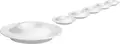 VEGA Egg Cup Base Flat 125611, White Porcelain, 12 cm Diameter, Dishwasher and Microwave Safe, Stackable, Set of 6 Pieces