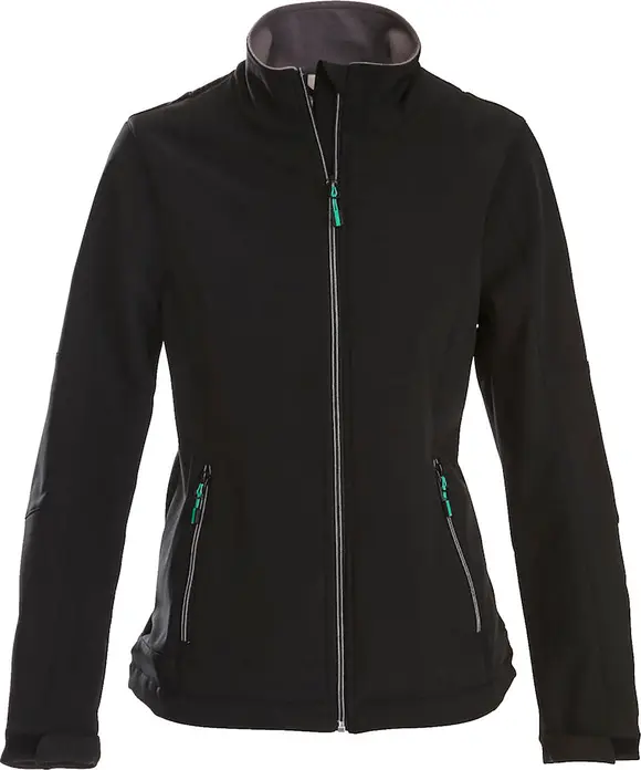 Printer Active Wear Mika Women's Softshell Jacket, Breathable Quick-Drying Polyester Spandex with Fleece Lining, Stand-up Collar, 280 g/m²