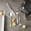 VEGA Salerno 5-Piece Cutlery Sample Set, 18/10 Chrome-Nickel Stainless Steel, Matt Silver Finish, Modern Classic Style, Dishwasher Safe
