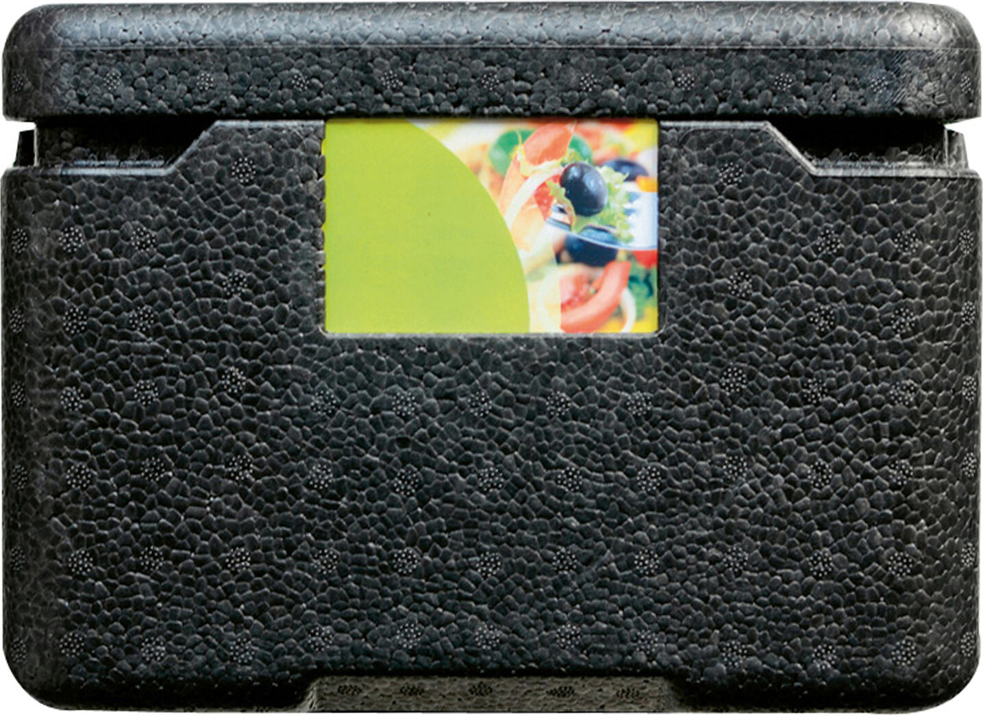 Thermo Future Box Box Mini Menu EPP Plastic Thermal Transport Box, 7L, Black, for 18x24 cm Containers, Dishwasher Safe, Recyclable