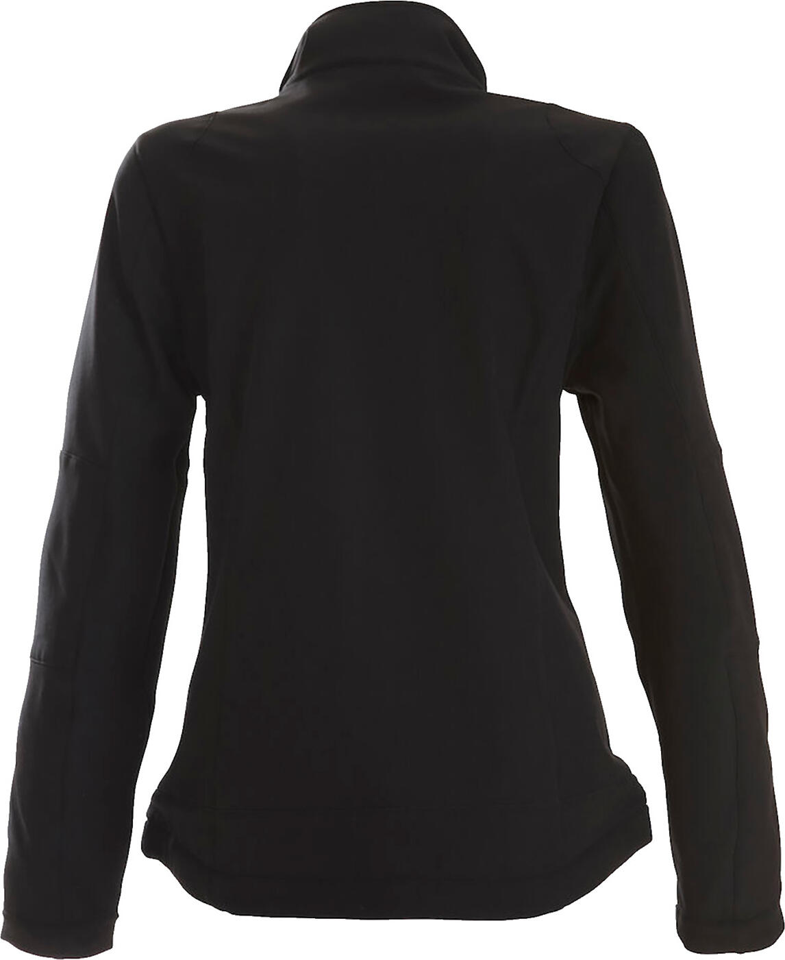 Printer Active Wear Mika Women's Softshell Jacket, Breathable Polyester Spandex with Fleece Lining, Adjustable Waist and Sleeves, Black, 2XL