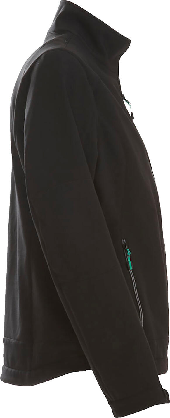 Printer Active Wear Mika Women's Softshell Jacket, Breathable Polyester Spandex with Fleece Lining, Adjustable Waist and Sleeves, Black, 2XL