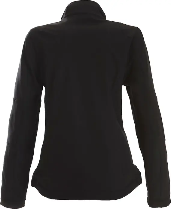 Printer Active Wear Mika Women's Softshell Jacket, Breathable Quick-Dry Fleece Lined Workwear, 280 g/m², Stand-up Collar, Black, Size S