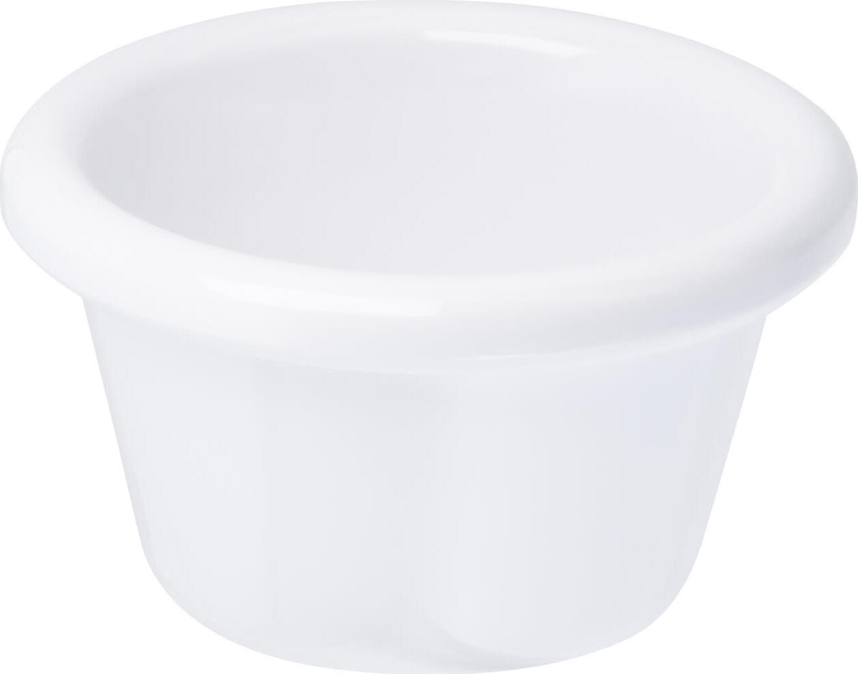 Bol pentru dip APS Assheuer + Pott Casual, Vas Rotund Conic din Melamină pentru Sosuri, 80 ml, Diametru 7.8 cm, Înălțime 4.5 cm, Alb, Stivuibil și Durabil, Compatibil cu Mașina de Spălat Vase